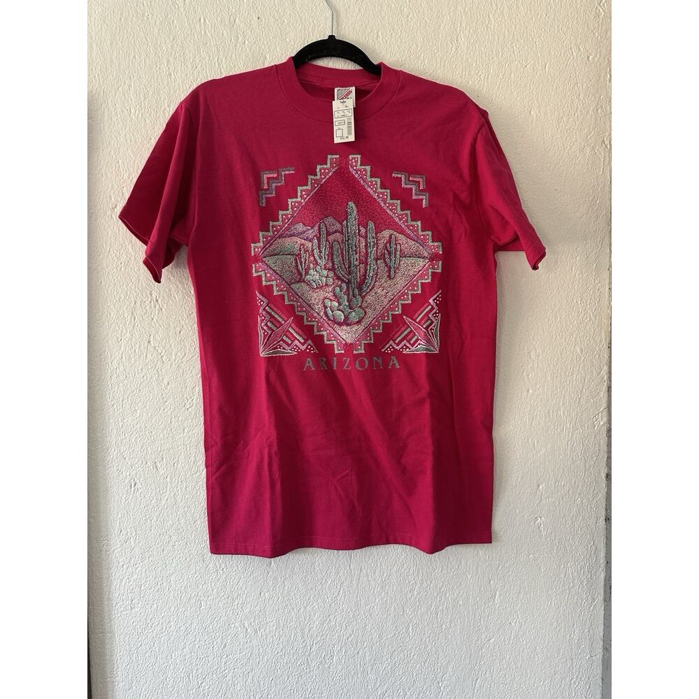 NWT Vintage Arizona T-Shirt Southwestern Tribal Art T-Shirt Phoenix Tee 90s Med